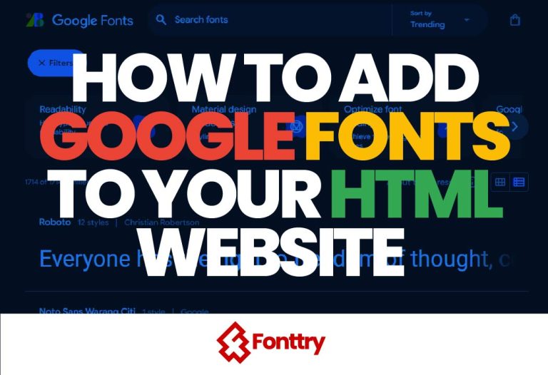 how to add google fonts to your html website